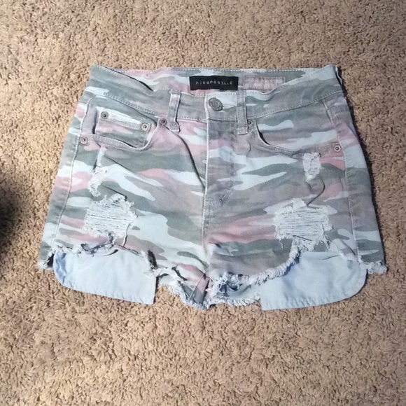 womens camo jean shorts